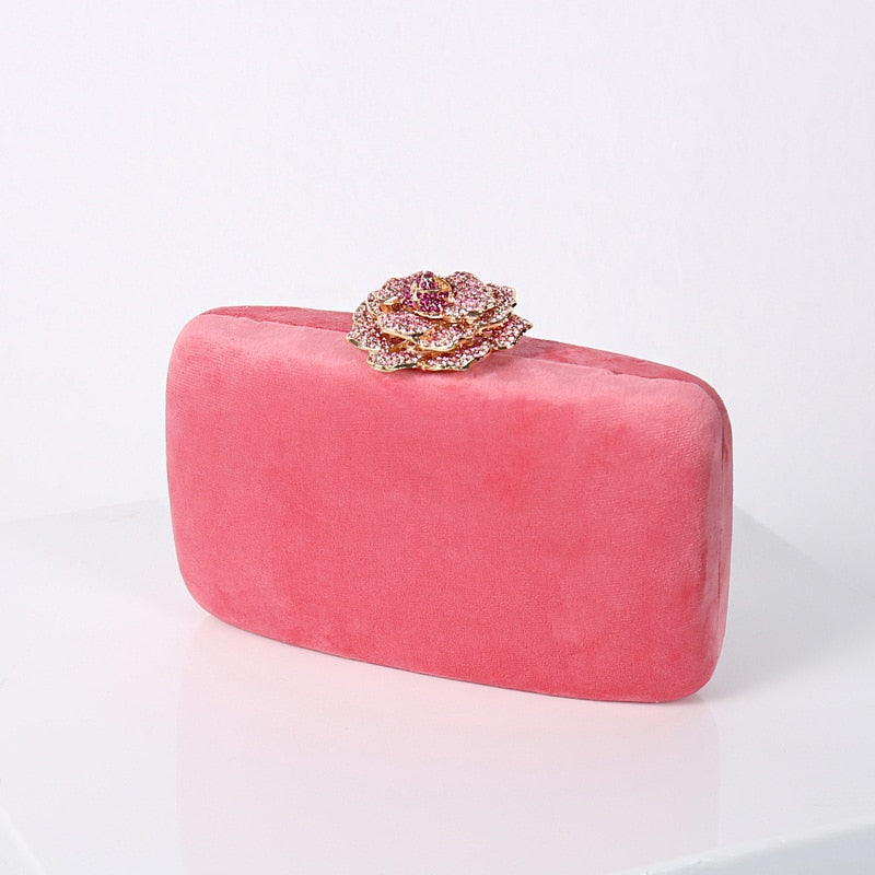 Pink Velvet Clutch